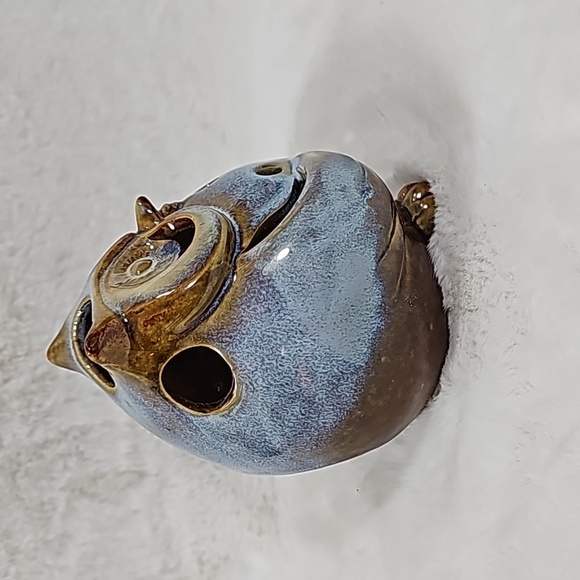 Ceramic Fat Belly Owl Tea Light Figurine 5"x6” - Picture 4 of 4